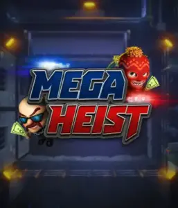 Enter the exciting world of the Mega Heist game by Relax Gaming, showcasing mischievous characters ready to execute a daring robbery. This image portrays the excitement of the heist with its dramatic logo and a shadowy vault backdrop. Ideal for players looking for a heist adventure, providing a gripping gaming experience. 